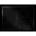 Jennair® 30 Oblivion Glass Electric Radiant Downdraft Cooktop with Tap Touch Controls JED4430KB