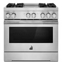 Jennair® 36" RISE™ Dual-Fuel Professional-Style Range with Chrome-Infused Griddle JDRP536HL