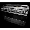 Jennair® NOIR™ 48 Dual-Fuel Professional-Style Range with Chrome-Infused Griddle and Grill JDRP748HM