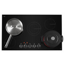 Jennair® 36" Oblivion Glass Radiant Cooktop with Halo-Effect Knobs JEC3536HB