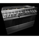 Jennair® NOIR™ 48" Dual-Fuel Professional-Style Range with Chrome-Infused Griddle and Steam Assist JDSP548HM