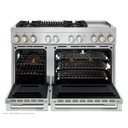 Jennair® RISE™ 48 Dual-Fuel Professional-Style Range with Chrome-Infused Griddle and Grill JDRP748HL