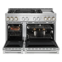 Jennair® 48" RISE™ Gas Professional-Style Range with Chrome-Infused Griddle and Infrared Grill JGRP748HL