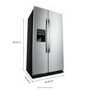 Amana® 33-inch Side-by-Side Refrigerator with Dual Pad External Ice and Water Dispenser ASI2175GRS