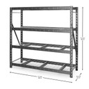 Gladiator® 77" Wide Heavy Duty Rack with Four 24" Deep Shelves GARS774XEG