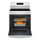 Whirlpool® 30-inch Gas Range with Air Fry and Air Baking, Self Cleaning, Rapid Preheat 5.0 CuFt Capacity WFGS5030RW