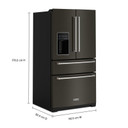 Kitchenaid® 26.2 Cu. Ft. Multi-Door French Door Refrigerator with Platinum Interior KRMF536RBS