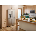 Kitchenaid® 36" Counter-Depth 19.4 Cu Ft 4-Door Refrigerator with Flexible Temperature Zone KRQC736RPS