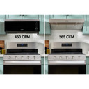 Whirlpool® 1.1 cu. ft. Smart Low Profile Microwave Hood Combination with 450 CRM 4-Speed Venting YWMML5530RB