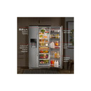 Kitchenaid® 20.8 Cu. Ft. Counter-Depth Side-by-Side Refrigerator with Exterior Ice and Water Dispenser in PrintShield™ Finish KRSC536RPS Kitchenaid® 20.8 Cu. Ft. Counter-Depth Side-by-Side Refrigerator with Exterior Ice and Water Dispenser in PrintShield™ Finish KRSC536RPS