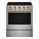 Kitchenaid® 30-Inch 5-burner Gas Slide-In Convection Range KSGS530SPS