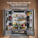 Kitchenaid® 20.8 Cu. Ft. 36" Built-In French Door Bottom Mount Refrigerator with Platinum Interior KBFN536SBE