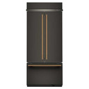Kitchenaid® 20.8 Cu. Ft. 36" Built-In French Door Bottom Mount Refrigerator with Platinum Interior KBFN536SBE