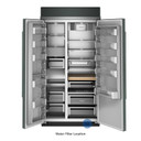 Kitchenaid® 25.5 Cu. Ft. 42" Built-In Side-by-Side Refrigerator with Platinum Interior KBSN742SJP