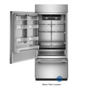 Kitchenaid® 20.8 Cu. Ft. 36" Built-In Bottom Mount Refrigerator with Platinum Interior KBBL336SPS