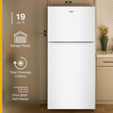 Whirlpool® 29.5-inch Wide Top Freezer Refrigerator with Total Coverage Cooling - 19 Cu. Ft. WRTX5419SW