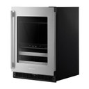 Kitchenaid® 24" Beverage Center with Glass Door and Metal-Front Racks KUBR524SSB
