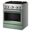 Kitchenaid® 30-Inch 4 Burner Commercial-Style Dual Fuel Range with No Preheat Air Fry Mode KFDS930SDC