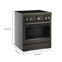 Kitchenaid® 30-Inch 4-Element Induction Freestanding Commercial-Style Range with Air Fry KFIS930SBE