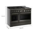 KitchenAid® 48-Inch 6 Burner Commercial-Style Gas Range with Griddle KFGD948SBE