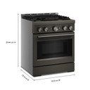 KitchenAid® 30-Inch 4 Burner Commercial-Style Gas Range with No Preheat Air Fry Mode KFGS930SBE