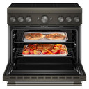 KitchenAid® 36-Inch 6-Element Induction Freestanding Commercial-Style Range with Air Fry KFIS936SBE