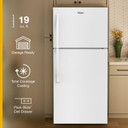 Whirlpool® 29.5-inch Wide Top Freezer Refrigerator with Total Coverage Cooling- 19 Cu. Ft. WRTX7419SW