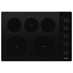 Whirlpool® 30-inch Electric Ceramic Glass Cooktop with Dual Radiant Element WCE55US0HS