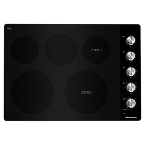 Kitchenaid® 30 Electric Cooktop with 5 Elements and Knob Controls KCES550HSS