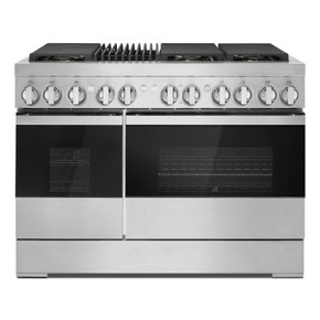 Jennair® NOIR™ 48" Dual-Fuel Professional Range with Gas Grill JDRP648HM