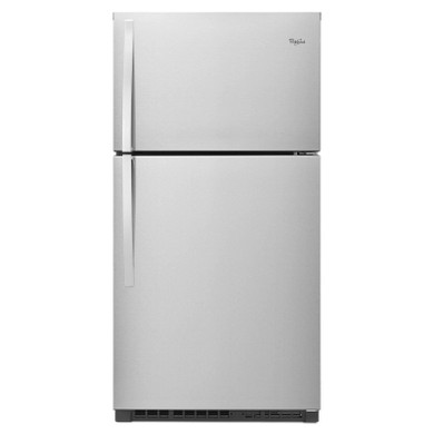 Whirlpool® 33" Wide Top-Freezer Refrigerator with Optional EZ Connect Icemaker Kit (Sold Separetely) WRT541SZDM