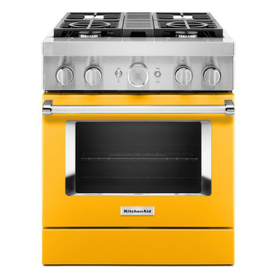 KitchenAid® 30'' Smart Commercial-Style Dual Fuel Range with 4 Burners KFDC500JYP