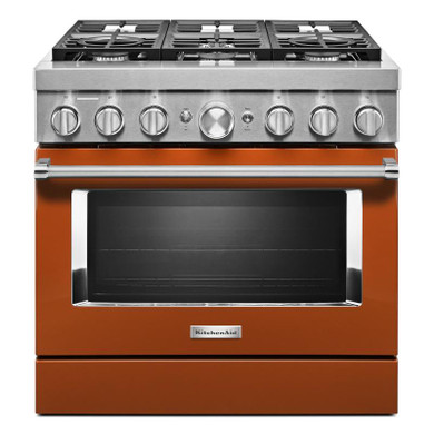 KitchenAid® 36'' Smart Commercial-Style Dual Fuel Range with 6 Burners KFDC506JSC