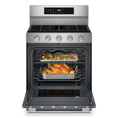 Kitchenaid® 5.0 Cu. Ft. Smart Freestanding Gas Range with Convection Cooking Modes KFGS530SPS