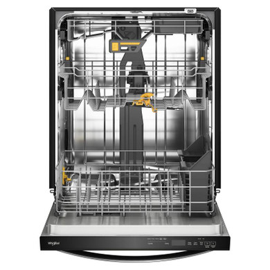 Whirlpool® 24-Inch Dishwasher with Total Coverage Wash Action and Auto Open Air Dry in Fingerprint Resistant Black Stainless WDTS8024SV