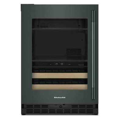 Kitchenaid® 24" Beverage Center with Glass Door and Wood-Front Racks KUBL524SJP