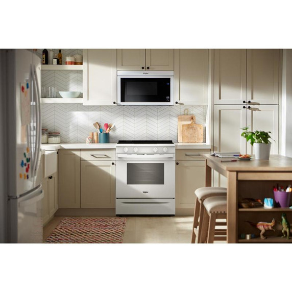 Whirlpool® 30-inch Electric Smart Range with Air Cooking Technology and Steam Clean YWSES4530TW