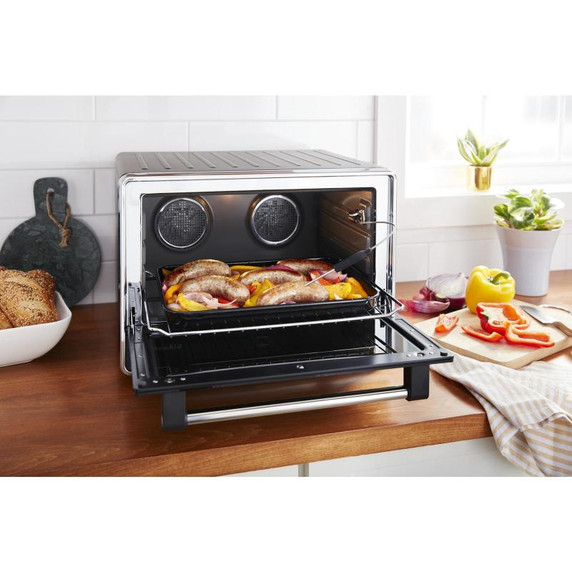Kitchenaid® Dual Convection Countertop Oven with Air Fry and Temperature Probe KCO224BM