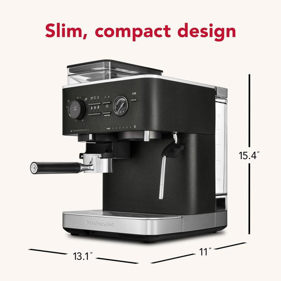 KitchenAid.ca Exclusive Colour - Semi Automatic Espresso Machine with Burr Grinder KES6551BK