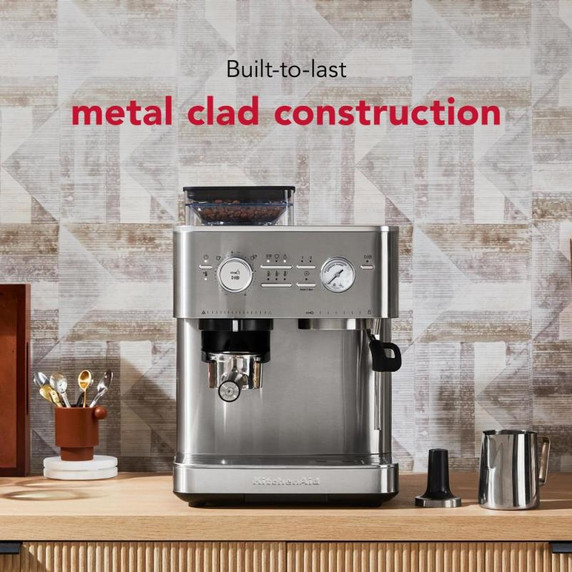 Kitchenaid® Semi Automatic Espresso Machine with Burr Grinder KES6551SX