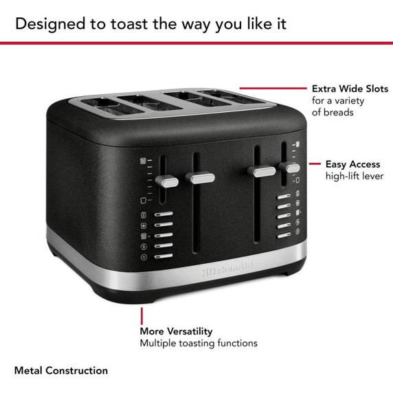 Kitchenaid® 4 Slice Toaster KMT4109BK