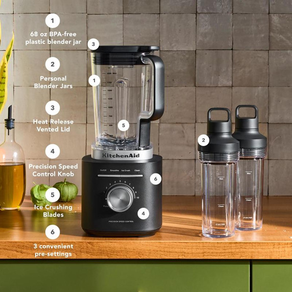 KitchenAid® Pure Power Blender with Personal Blending Jar KSB2079BM
