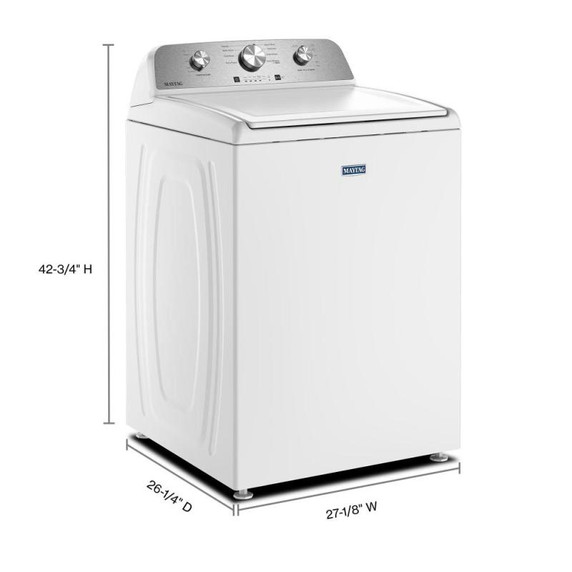 Maytag® 4.6 CU. FT IEC Top Load Washer with Extra Power Cycle MTW3805TW