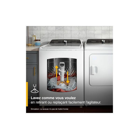 Whirlpool® 5.4 - 5.5 Cu. Ft. Capacity Top Load Washer with Removable Agitator WTW5057LW Whirlpool® 5.4 - 5.5 Cu. Ft. Capacity Top Load Washer with Removable Agitator WTW5057LW