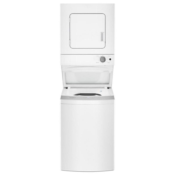 Whirlpool® 1.8 cu.ft I.E.C. Electric Stacked Laundry Center 6 Wash cycles and AutoDry™ YWET4024HW