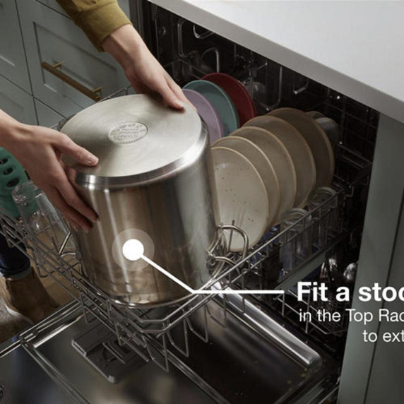 Whirlpool® 24” Stainless Steel Dishwasher with AI Intelligent Wash and Tall Top Rack WDT740SALZ