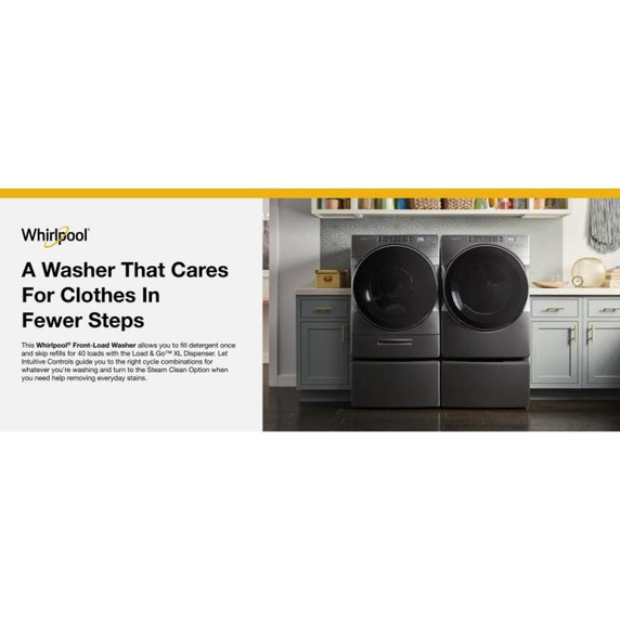 Whirlpool® 5.8 cu. ft. I.E.C. Front Load Washer with Load & Go™ XL Dispenser WFW8620HC