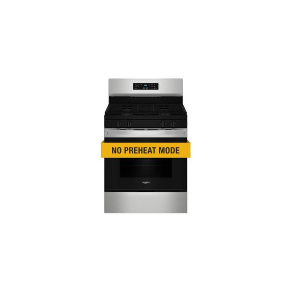 Whirlpool® 30-inch Self Clean Gas Range with No Preheat Mode WFGS3530RS