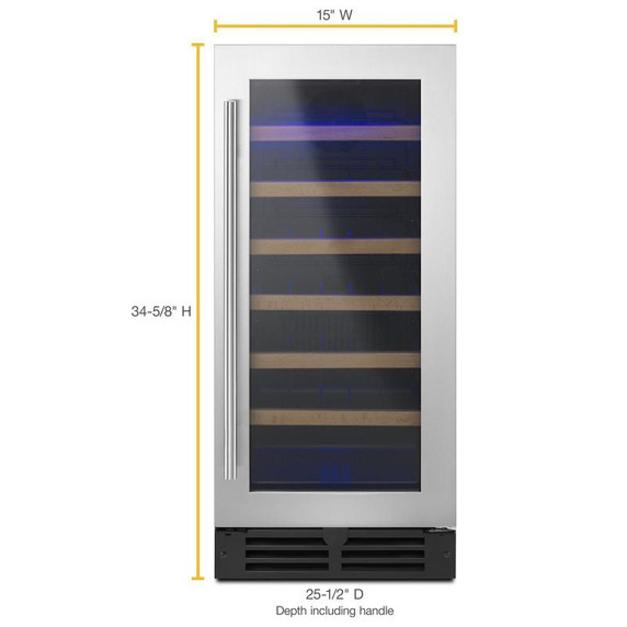 Whirlpool® 15" Undercounter Wine Center with Towel Handle Bar WUW35X15DS