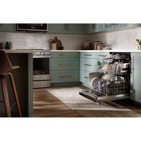 Whirlpool® Fingerprint Resistant Quiet Dishwasher with 3rd Rack & Large Capacity WDTA80SAKZ